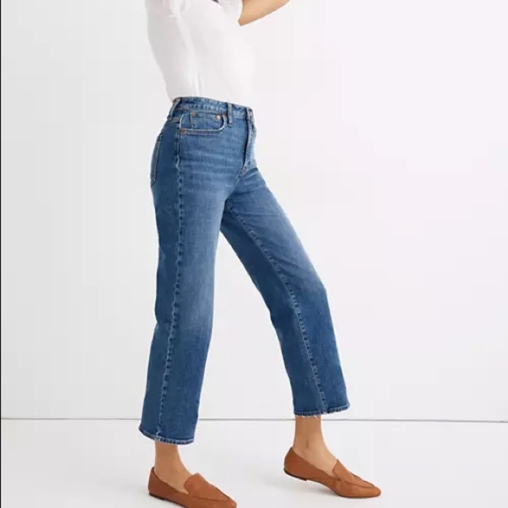 MADEWELL Curvy Slim Wide-Leg Crop Jeans
